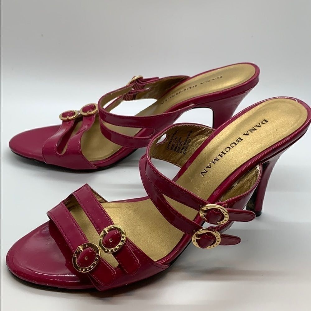 Dana Bachman pink straps slip on heels - Picture 3 of 8